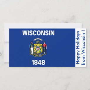 Vlag van Wisconsin, Prettige Feestdagen vanuit de Feestdagenkaart