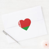 Vlag van Wit-Rusland Hart Sticker (Envelop)