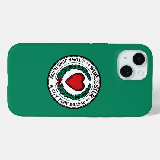 Vlag van Worcester, Massachusetts Case-Mate iPhone Case (Achterkant (horizontaal))