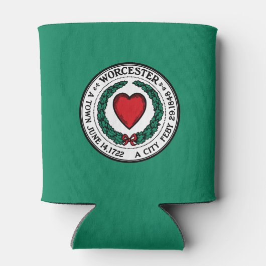 Vlag van Worcester, Massachusetts Koelbox Blikjeskoeler (Achterkant)