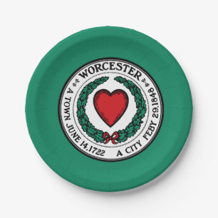 Vlag van Worcester, Massachusetts Papieren Bordje