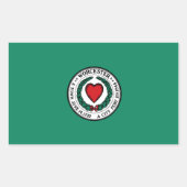 Vlag van Worcester, Massachusetts Rechthoekige Sticker (Voorkant)