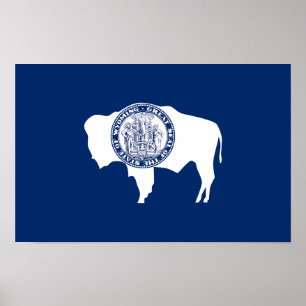Vlag van Wyoming Poster