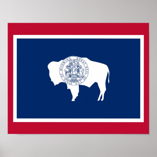 Vlag van Wyoming Poster (Voorkant)