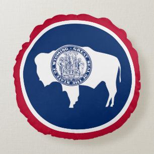 Vlag van Wyoming Rond Kussen