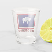 Vlag van Wyoming Shot Glas (Achterkant)