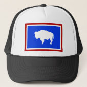 Vlag van Wyoming Trucker Pet (Voorkant)