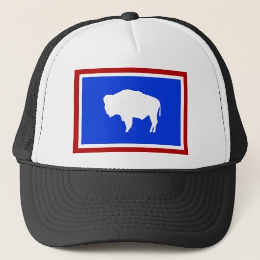 Vlag van Wyoming Trucker Pet (Voorkant)