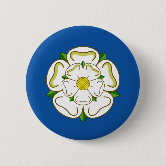 Vlag van Yorkshire Ronde Button 5,7 Cm (Voorkant)