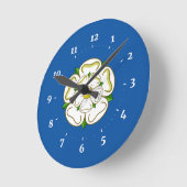 Vlag van Yorkshire Square Wall Clock Ronde Klok (Hoek)