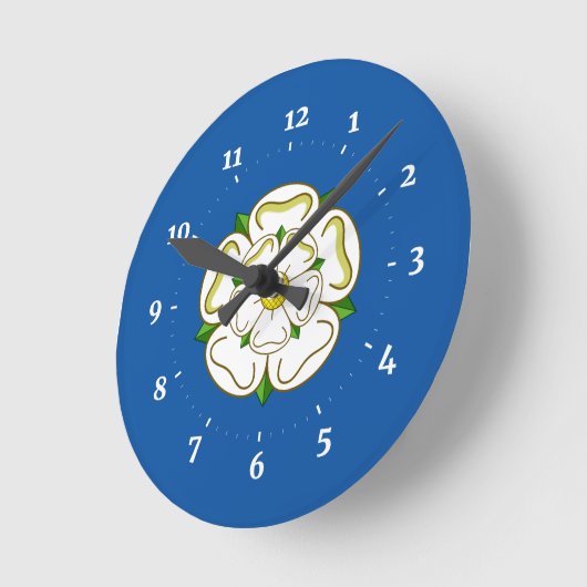 Vlag van Yorkshire Square Wall Clock Ronde Klok (Hoek)
