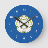 Vlag van Yorkshire Square Wall Clock Ronde Klok (Voorkant)