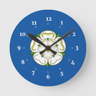 Vlag van Yorkshire Square Wall Clock Ronde Klok