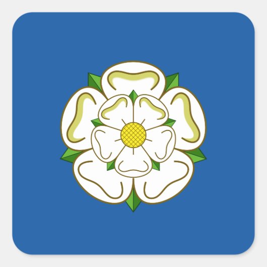 Vlag van Yorkshire Vierkante Sticker (Voorkant)