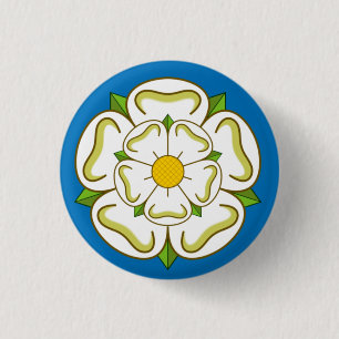 Vlag van Yorkshire (VK) Ronde Button 3,2 Cm