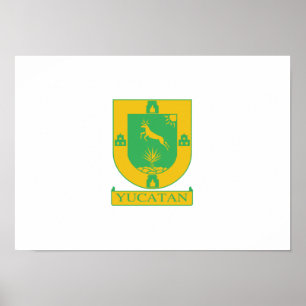 Vlag van Yucatan Poster