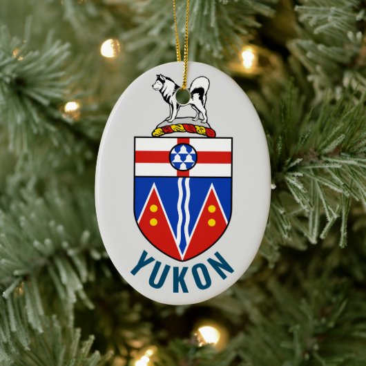 Vlag van Yukon Territory - Canada Keramisch Ornament (Boom)