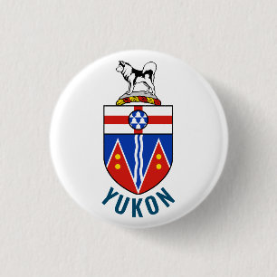 Vlag van Yukon Territory - Canada Ronde Button 3,2 Cm