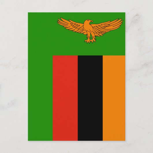 Vlag van Zambia Briefkaart (Voorkant)