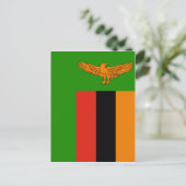 vlag van zambia briefkaart (Staand voorkant)