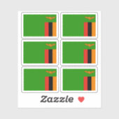 Vlag van Zambia - een collectie Sticker (Vel)