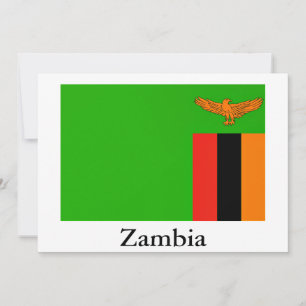 Vlag van Zambia Feestdagenkaart