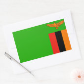 Vlag van Zambia Rechthoekige Sticker (Envelop)
