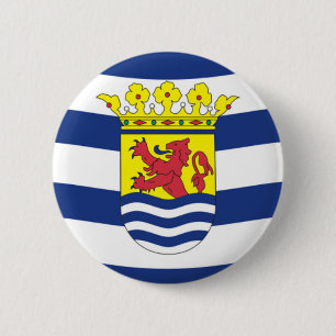 Vlag van Zeeland Ronde Button 5,7 Cm