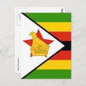 vlag van zimbabwe briefkaart (Voorkant / Achterkant)