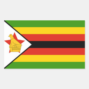 Vlag van Zimbabwe Rechthoekige Sticker