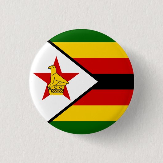 Vlag van Zimbabwe Ronde Button 3,2 Cm (Voorkant)