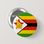 vlag van Zimbabwe Ronde Button 5,7 Cm (Voorkant /achterkant)
