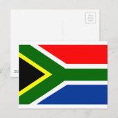 Vlag van Zuid-Afrika Briefkaart (Voorkant / Achterkant)