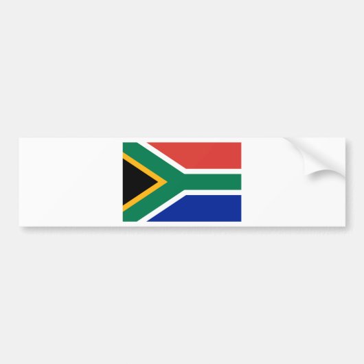 Vlag van Zuid-Afrika Bumpersticker (Voorkant)