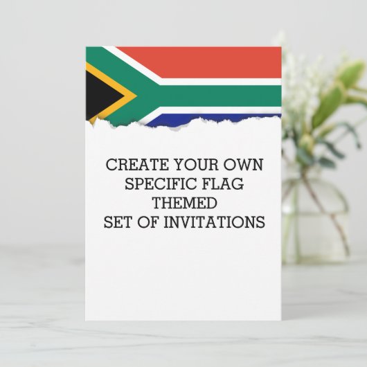 Vlag van Zuid-Afrika Kaart (Staand voorkant)