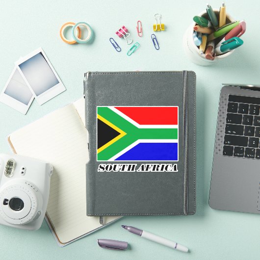 Vlag van Zuid-Afrika, met het opschrift Sticker (iPad Cover)
