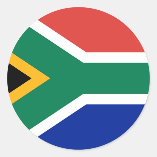 Vlag van Zuid-Afrika Ronde Sticker (Voorkant)