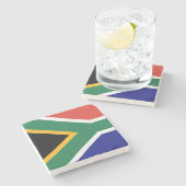 Vlag van Zuid-Afrika Stenen Onderzetter (Zijkant)