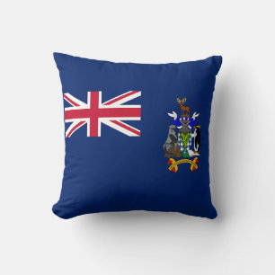 Vlag van Zuid-Georgia en de Zuidelijke Sandwicheil Kussen