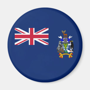 Vlag van Zuid-Georgia en de Zuidelijke Sandwicheil Magneet