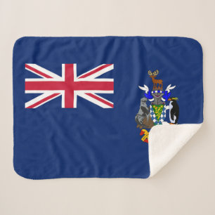 Vlag van Zuid-Georgia en de Zuidelijke Sandwicheil Sherpa Deken