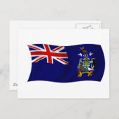 Vlag van Zuid-Georgië en Zuid-Sandwicheilanden Briefkaart (Voorkant / Achterkant)