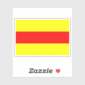 Vlag van Zuid-Holland (1948-1985) Sticker (Vel)