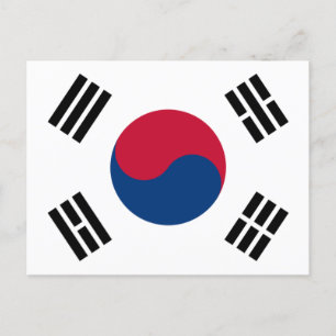 Vlag van Zuid-Korea Briefkaart