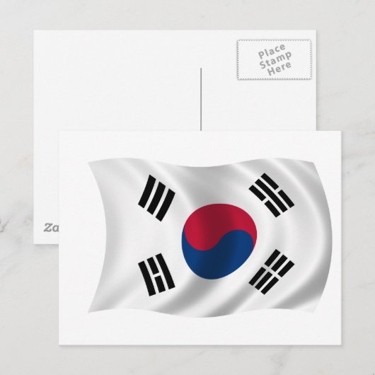 Vlag van Zuid-Korea Briefkaart (Voorkant / Achterkant)
