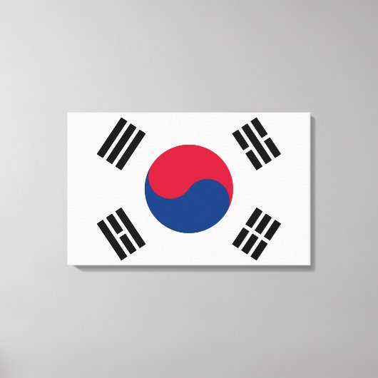 Vlag van Zuid-Korea Canvas Afdruk (Voorkant)