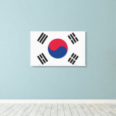 Vlag van Zuid-Korea Canvas Afdruk (Insitu (Houten vloer))