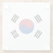 Vlag van Zuid-Korea Glazen Onderzetter (Achterkant)