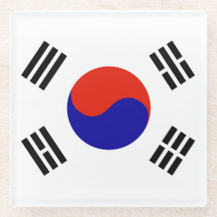 Vlag van Zuid-Korea Glazen Onderzetter