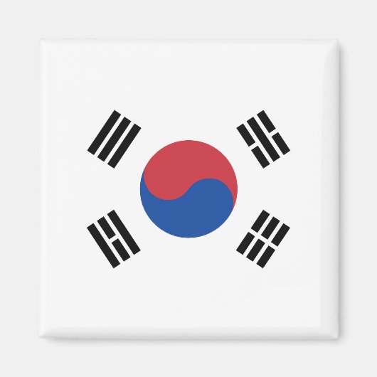 Vlag van Zuid-Korea Magneet (Voorkant)